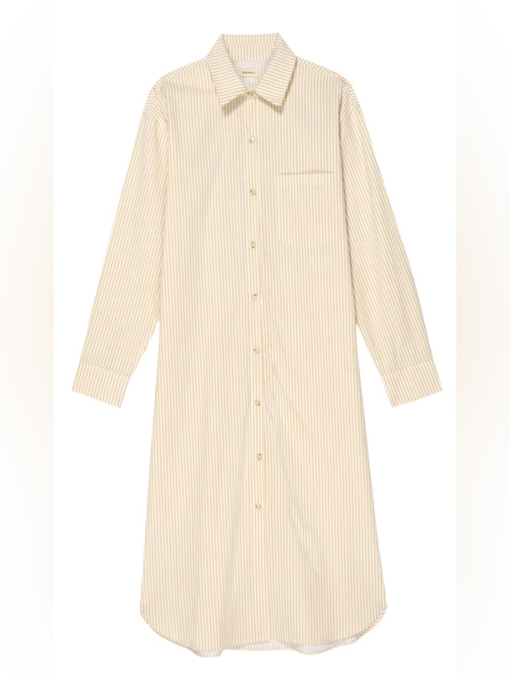 DONNI Small Pop Shirt Dress Sunny Stripe Button Down - Picture 3 of 11